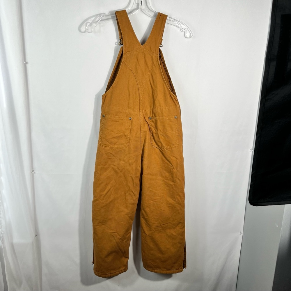 Carhartt Kids Khaki Tan Double Knee Lined Insulated Overalls  Workwear Youth 7 - Picture 6 of 7